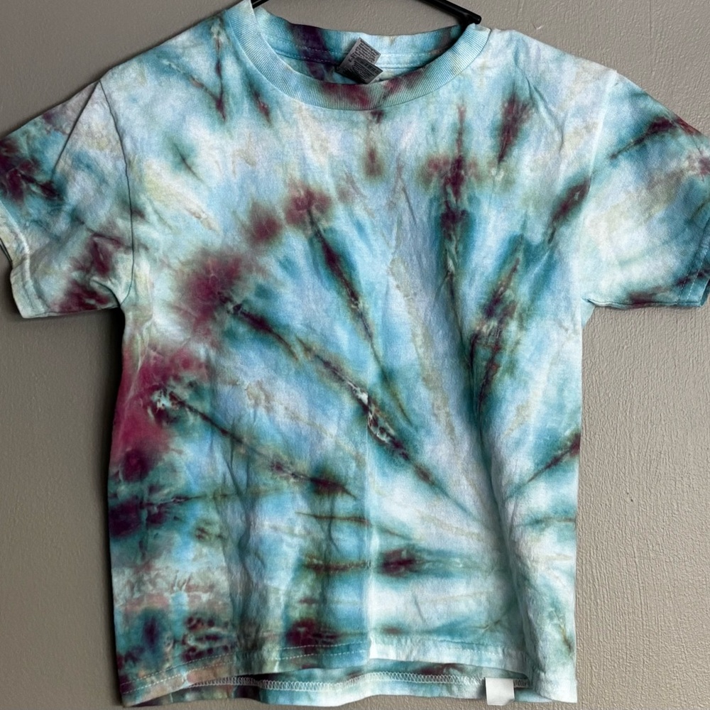 Gildan Kids Tie-Dye T-Shirt - Blue and Red